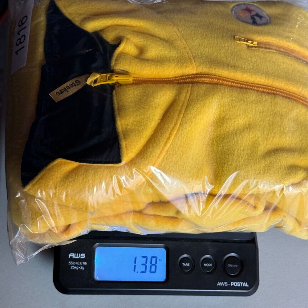 Pittsburgh Steelers Reversible Jacket‎ Mens Large Black Yellow NFL Team Apparel - Picture 15 of 15